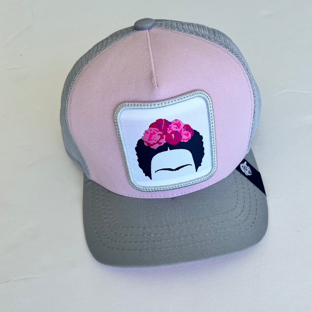 POOK Trucker Cap | Embroidered Mexican Frida Kahlo | Adjustable Hat | Unisex